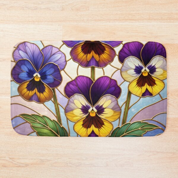 Item preview, Pansy Stained Glass Art - Botanical Vitrage Floral Design designed and sold by Exquisite Design Studio „Paculówka”.