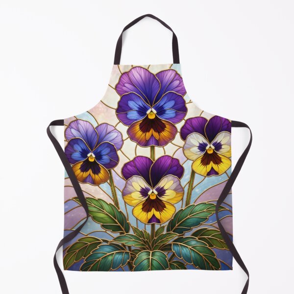 Item preview, Pansy Stained Glass Art - Botanical Vitrage Floral Design designed and sold by Exquisite Design Studio „Paculówka”.
