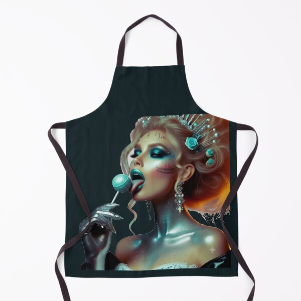 Item preview, Cyber Queen Licking Turquoise Lollipop designed and sold by Voodoo Store Paranormal Collections.