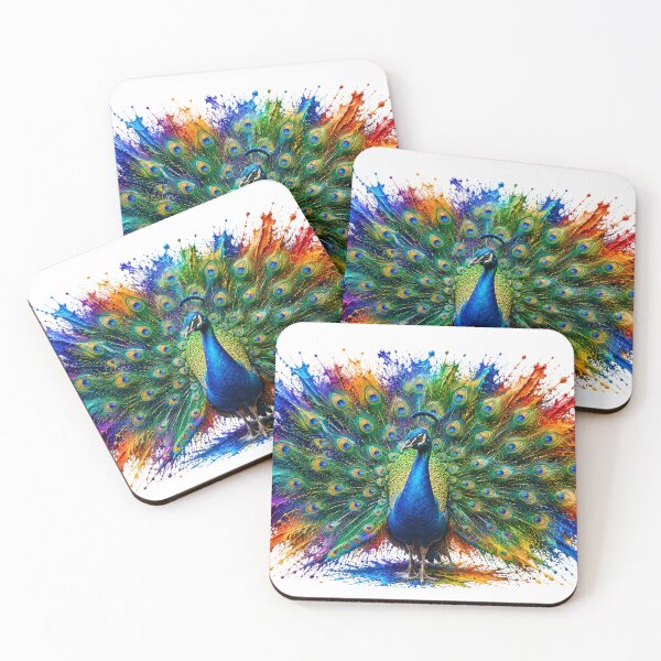 Item preview, Regal Peacock  | Splash Paint  | Wildlife Art | Majestic Peacock Colorful Bird | BOLDD Wildlife Collection designed and sold by Boldd.