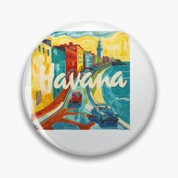 Item preview, Havana – Vintage Painted Travel Art Print | Cuba Classic Car Poster designed and sold by OzzFrequency.
