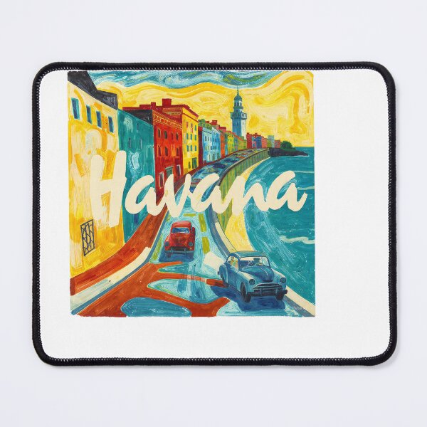 Item preview, Havana – Vintage Painted Travel Art Print | Cuba Classic Car Poster designed and sold by OzzFrequency.