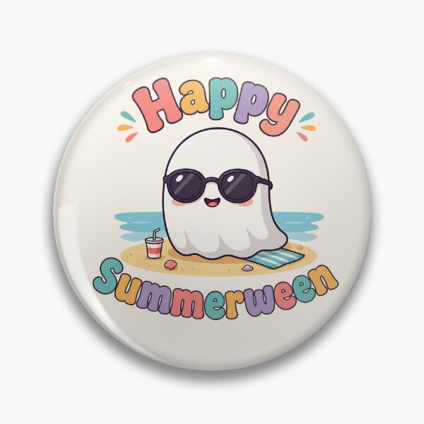 Item preview, Cute Summerween Ghost on the Beach with Sunglasses designed and sold by SweetLilith.