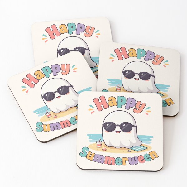 Item preview, Cute Summerween Ghost on the Beach with Sunglasses designed and sold by SweetLilith.
