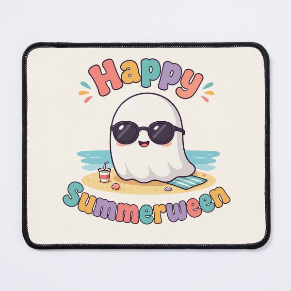 Item preview, Cute Summerween Ghost on the Beach with Sunglasses designed and sold by SweetLilith.