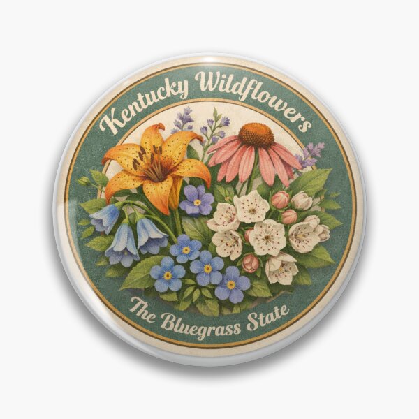 Item preview, Kentucky Wildflowers – Botanical Badge designed and sold by SachaMuru.