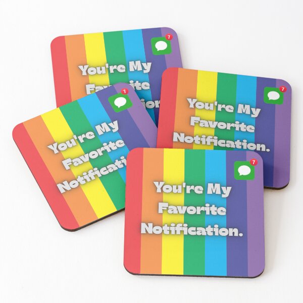 Item preview, You're My Favorite Notification Poster | Cute Gen Z Love Quote Printable | Colorful Rainbow Aesthetic Wall Art designed and sold by Cozy Art Studio.