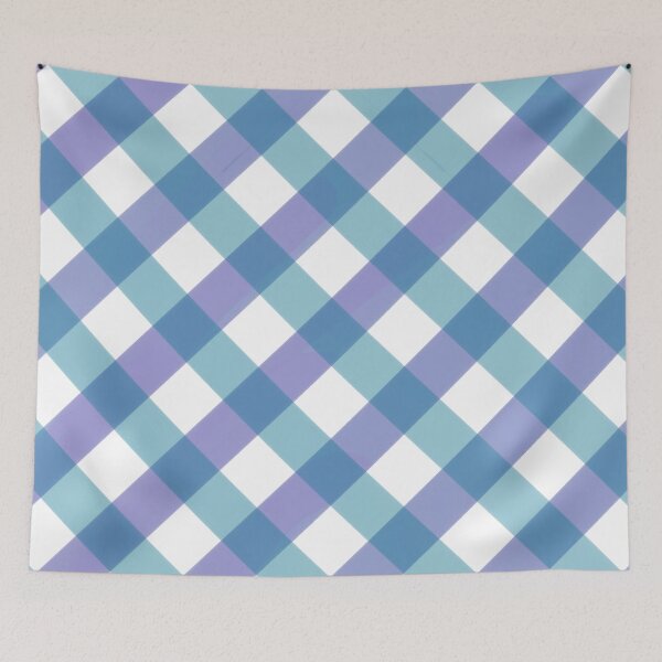 Item preview, Watercolor checked patterns- Blue & Purple  designed and sold by Pattern Pie.
