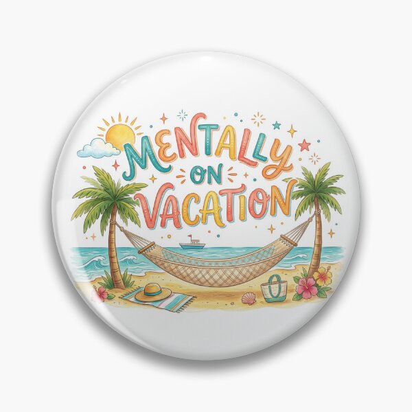 Item preview, Mentally on Vacation – Summer Beach Vibes Design designed and sold by StoneByTheMoon.