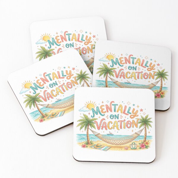 Item preview, Mentally on Vacation – Summer Beach Vibes Design designed and sold by StoneByTheMoon.