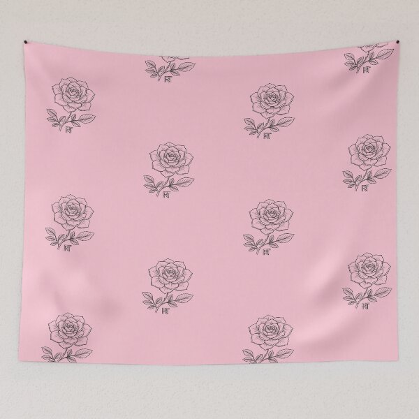 Item preview, Minimalist Rose Line Art with RT Monogram designed and sold by RawTaste.