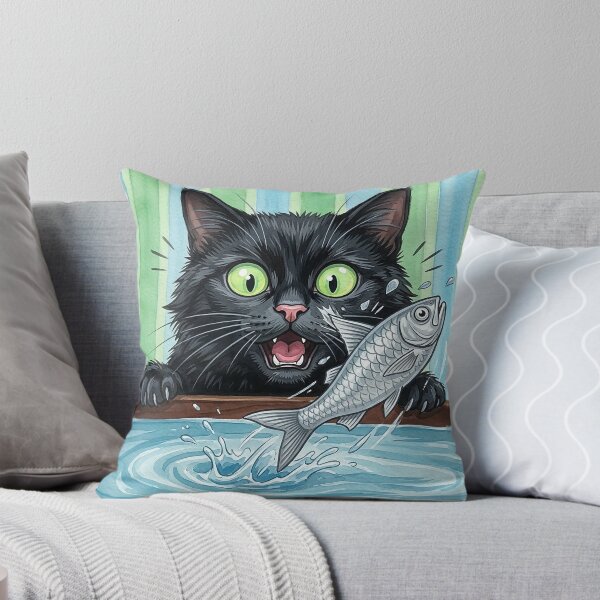 Item preview, Cat and Fish designed and sold by Freshinkshop.