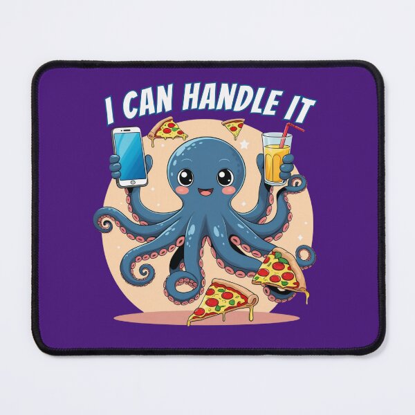 Item preview, Cute Kawaii Octopus Multitasking designed and sold by Madhav Creations Studio.