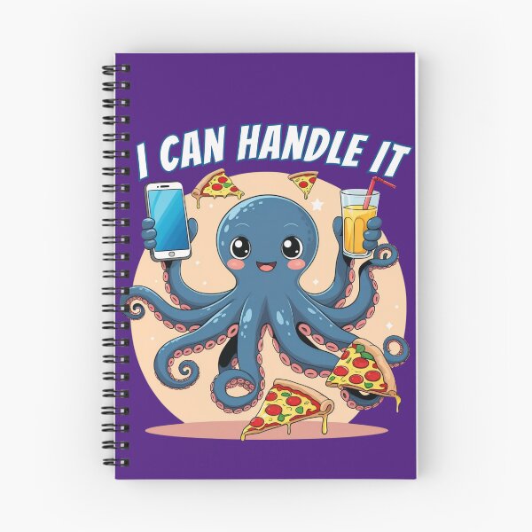 Item preview, Cute Kawaii Octopus Multitasking designed and sold by Madhav Creations Studio.