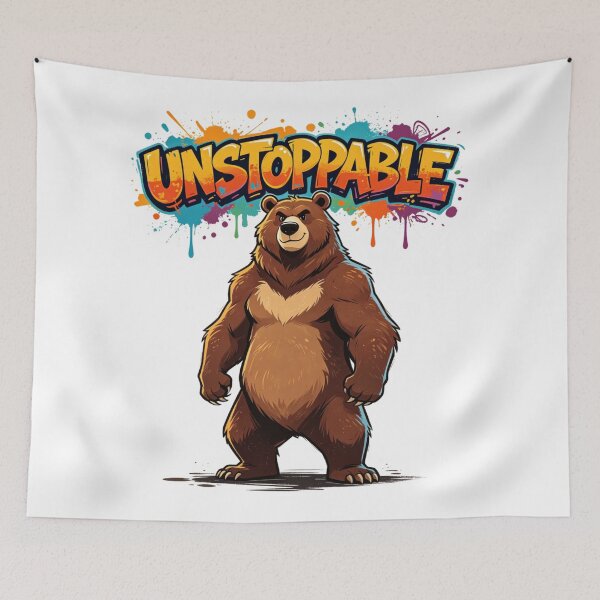 Item preview, Unstoppable Bear Unbreakable Spirit designed and sold by LINSSEX Style • Urban & Sport Streetwear.