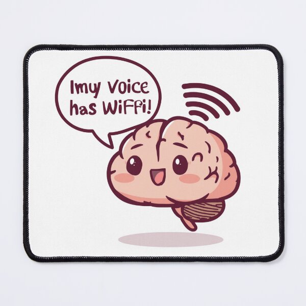 Item preview, My Voice Has WiFi | Funny Inappropriate Brain Cartoon Sarcastic Graphic T-Shirt designed and sold by Vvmd.