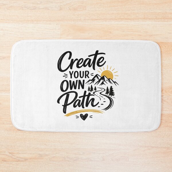 Item preview, Create Your Own Path - Inspirational Mountain Adventure Quote Design designed and sold by AM*ART.