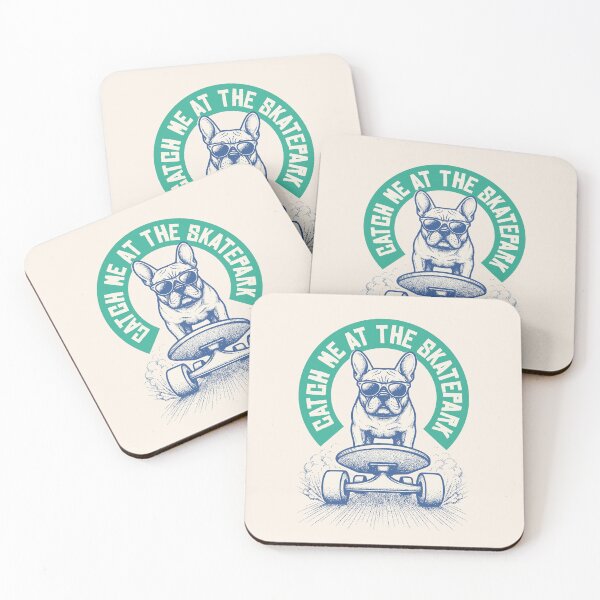 Item preview, Funny Frenchie Riding Skateboard Skatepark Design designed and sold by LinaValearte.