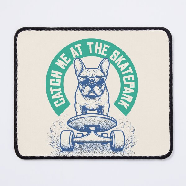Item preview, Funny Frenchie Riding Skateboard Skatepark Design designed and sold by LinaValearte.