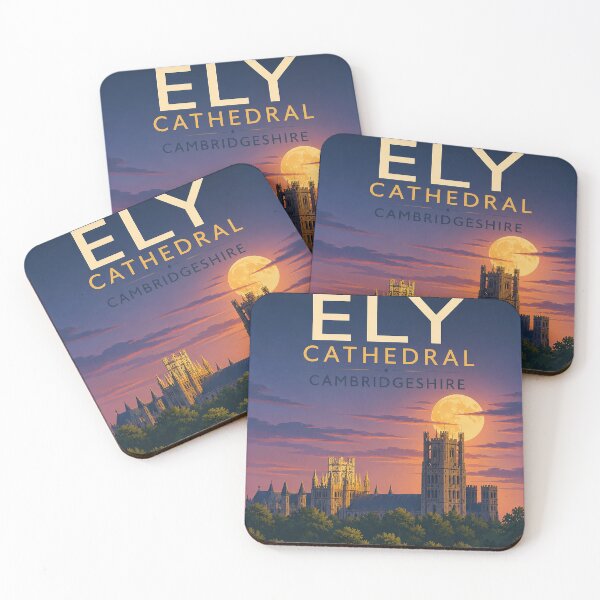 Item preview, Catedral de Ely en Strawberry Moon Rise designed and sold by The Deco Bureau.