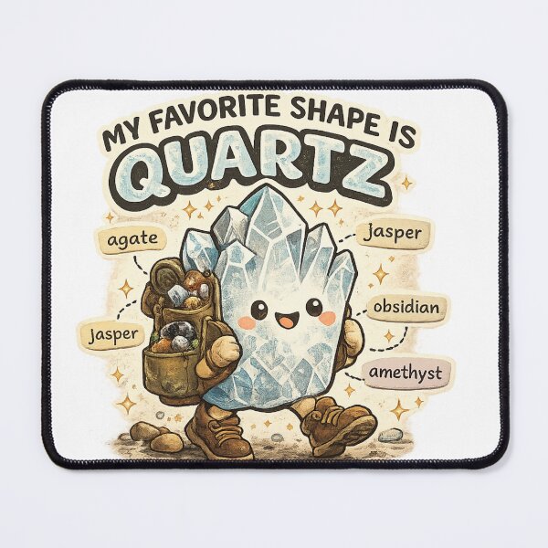 Item preview, My Favorite Shape Is Quartz, Cute Rock Collector Design, Funny Geology Crystal Gift designed and sold by TulipsArtDesigns .