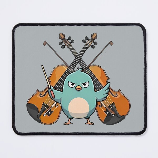 Item preview, Funny Angry Bird Violin Pun - Funny Orchestra Member  designed and sold by Art-Arcade6.