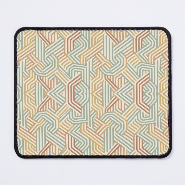 Item preview, Geometric Interlocking Lines Pattern in Earth Tones designed and sold by RawTaste.