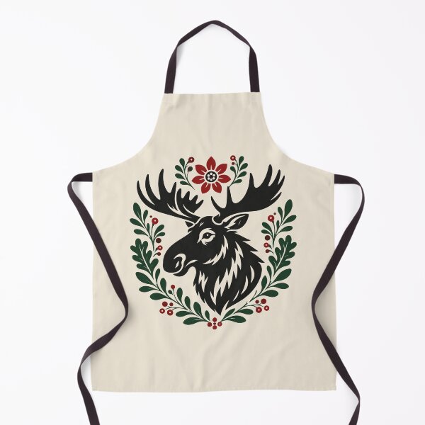 Item preview, Polish Folk Moose | Woodland Folk Art | Forest Animal Illustration designed and sold by Galskap.