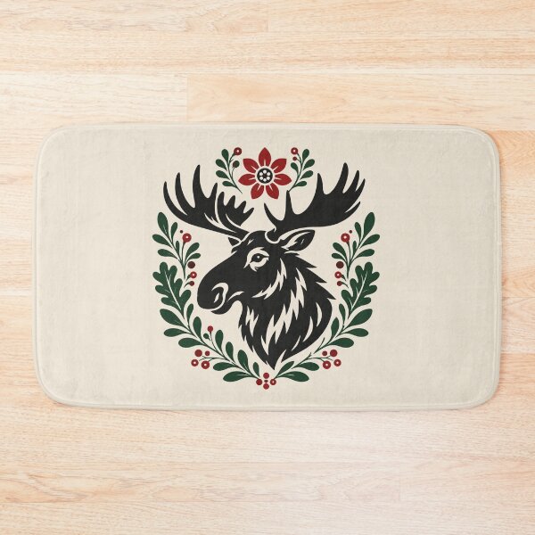 Item preview, Polish Folk Moose | Woodland Folk Art | Forest Animal Illustration designed and sold by Galskap.