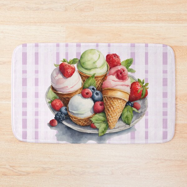 Item preview, Fruit Ice Cream on a Plate | Summer Design designed and sold by UnhingedBird.