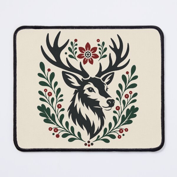 Item preview, Polish Folk Roe Deer | Woodland Folk Art | Forest Animal Illustration designed and sold by Galskap.