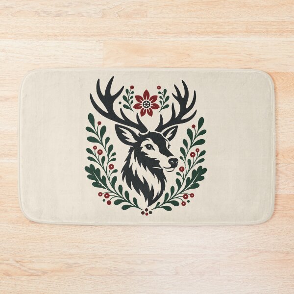 Item preview, Polish Folk Roe Deer | Woodland Folk Art | Forest Animal Illustration designed and sold by Galskap.
