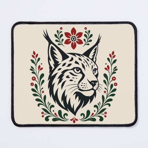 Item preview, Polish Folk Lynx | Woodland Folk Art | Forest Animal Illustration designed and sold by Galskap.