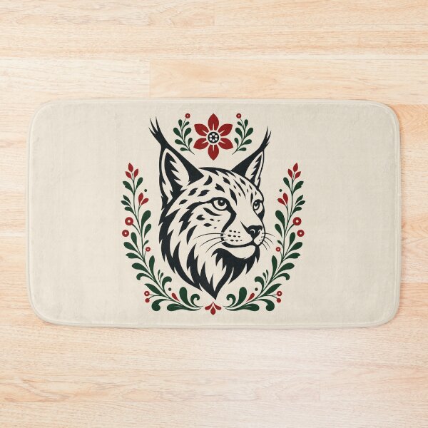 Item preview, Polish Folk Lynx | Woodland Folk Art | Forest Animal Illustration designed and sold by Galskap.