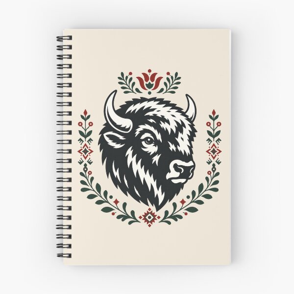 Item preview, Polish Folk Bison | Woodland Folk Art | European Wildlife Illustration designed and sold by Galskap.
