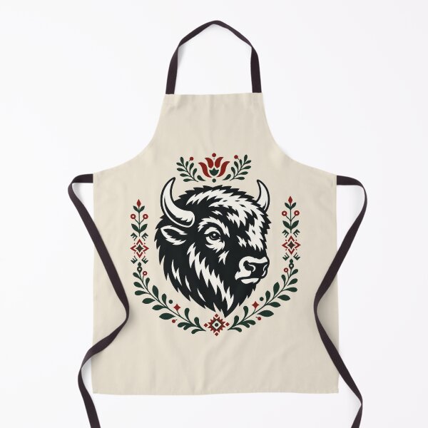 Item preview, Polish Folk Bison | Woodland Folk Art | European Wildlife Illustration designed and sold by Galskap.