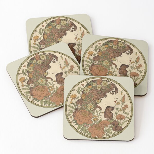 Item preview, Vintage Botanical Woman Portrait designed and sold by carthagia.