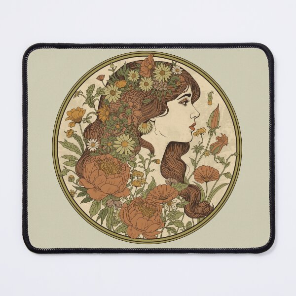 Item preview, Vintage Botanical Woman Portrait designed and sold by carthagia.