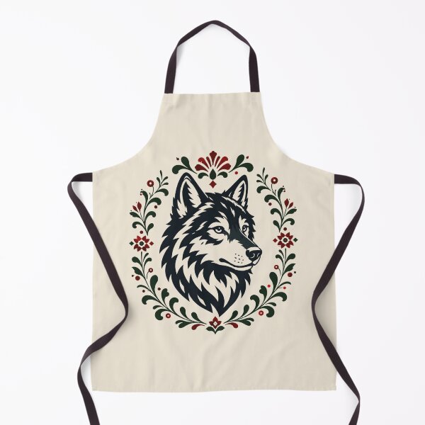 Item preview, Polish Folk Wolf | Woodland Folk Art | Forest Animal Illustration designed and sold by Galskap.