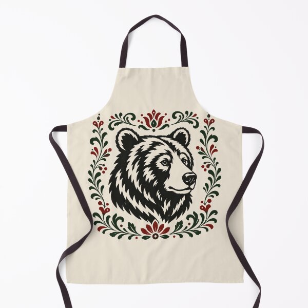 Item preview, Polish Folk Brown Bear | Woodland Folk Art Illustration designed and sold by Galskap.