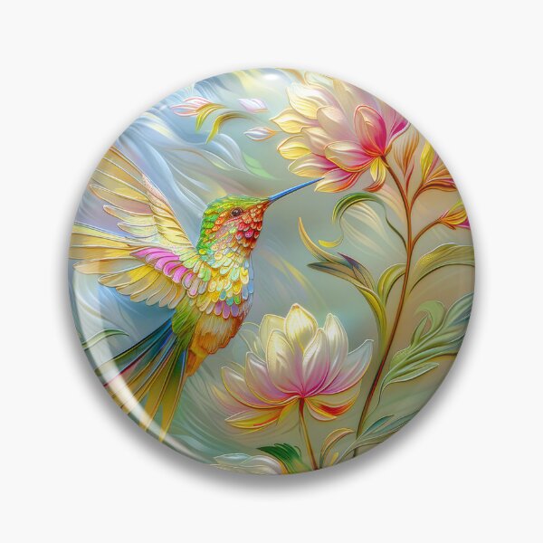 Item preview, Hummingbird Among Blooming Flowers designed and sold by MargaretWiktor.