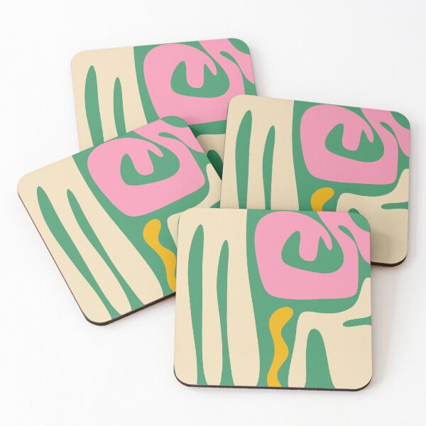 Item preview, Abstract Retro Colorful Kwaito Pattern Green Pink Mustard designed and sold by kierkegaard.