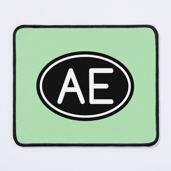 Item preview, AE Initials Monogram Oval White Letters designed and sold by Jeallan Designs.