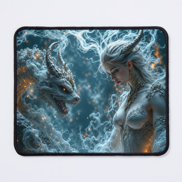 Item preview, Dragon Queen's Final Move | White Dragon Fantasy Chess Art designed and sold by DrakariArt.