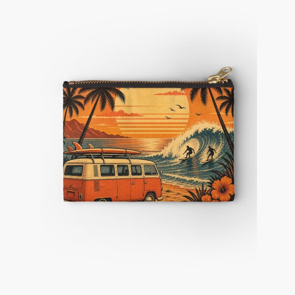 Item preview, Summer Vibes Retro Surf Van Sunset designed and sold by puredevn.