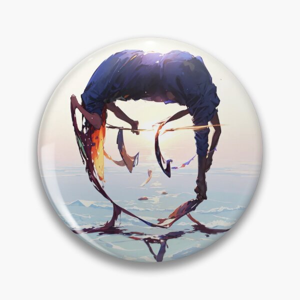 Item preview, Surreal Abstract Figure Arching Over Frozen Landscape designed and sold by KaleChub.