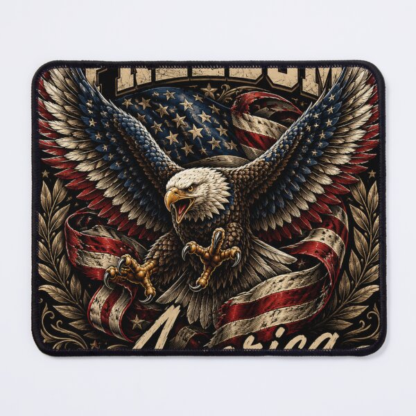 Item preview, Freedom America Bald Eagle Patriotic | Land of the Free | Vintage USA Flag Eagle Graphic designed and sold by The D Edition.