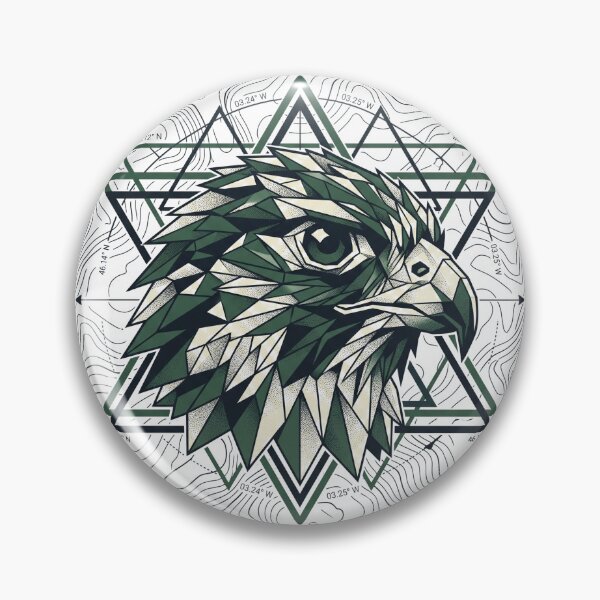 Item preview, Geometric Falcon Topography - High End Cartography Wildlife Art designed and sold by krish-prints.