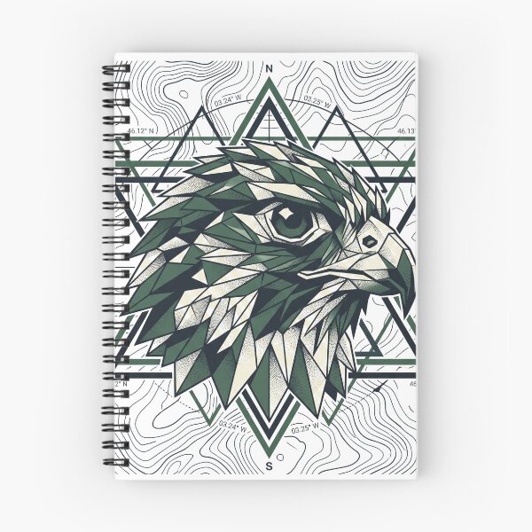 Item preview, Geometric Falcon Topography - High End Cartography Wildlife Art designed and sold by krish-prints.