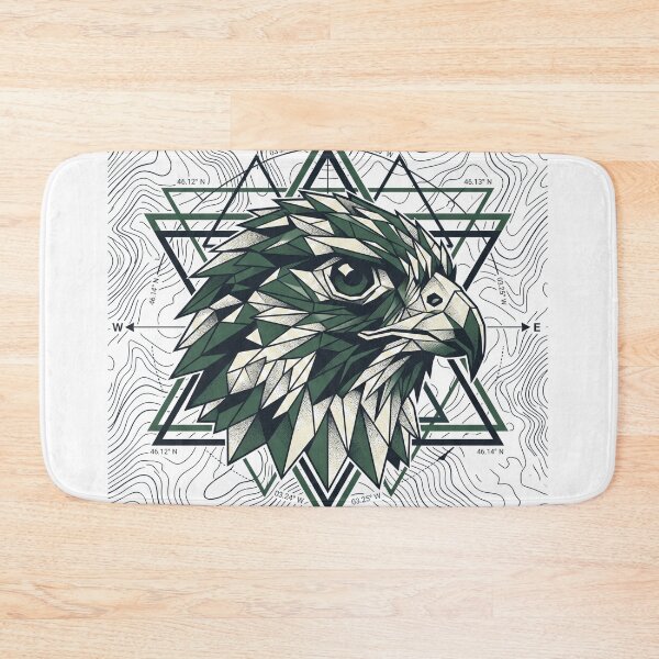 Item preview, Geometric Falcon Topography - High End Cartography Wildlife Art designed and sold by krish-prints.